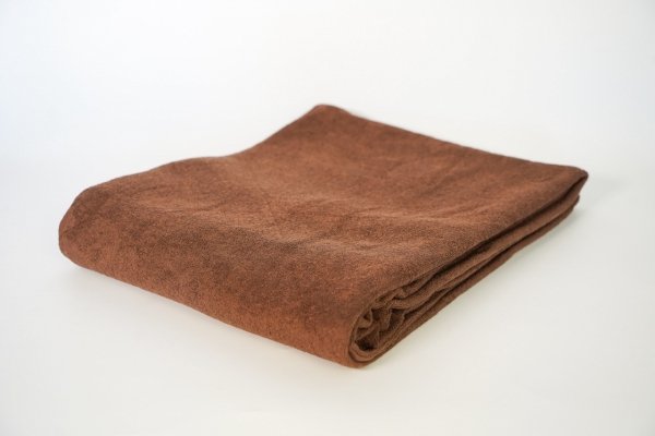 Kocyk frotte ciemny brąz