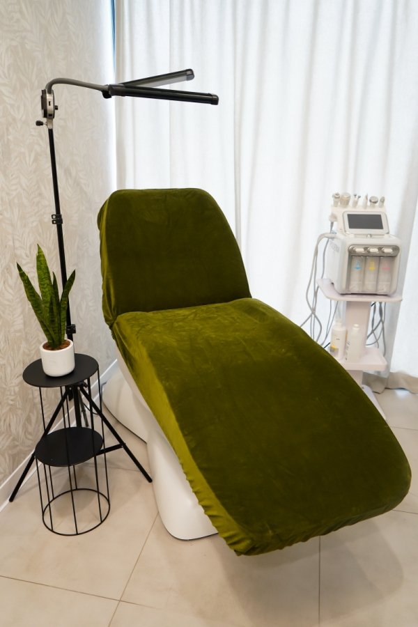 Pokrowiec kosmetyczny welurowy premium oliwka