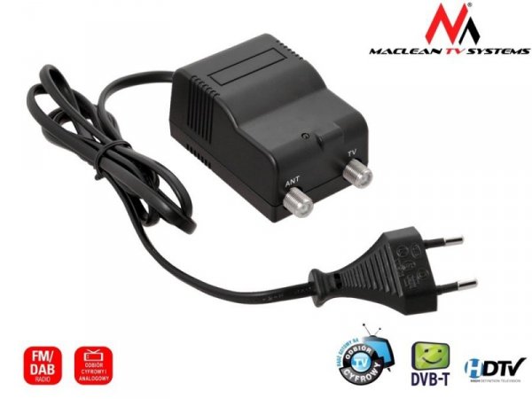 Maclean Antena DVB-T/T2 H.265 HEVC wew-zew MCTV-983 Carbon
