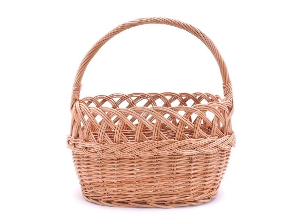 Kosz na zakupy Ażur z warkoczem 34 cm - sklep z wiklina - zdjęcie 