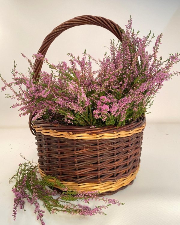 Osłonka na doniczkę z rączką 25cm - sklep z wiklina - zdjęcie 5