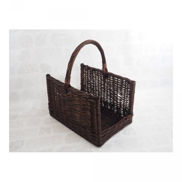 Kosz na drewno do kominka Prostokąt Wenge 45cm - sklep z wiklina - zdjęcie 1