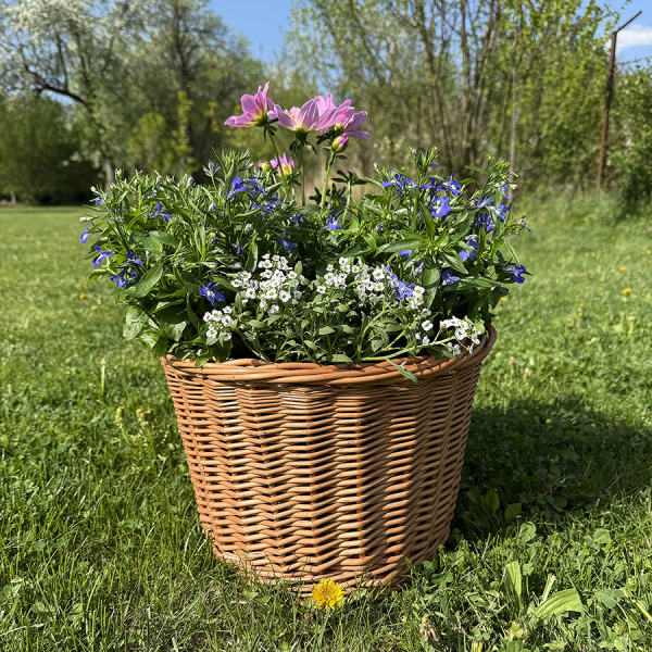 Donica wiklinowa Naturalna 30cm - Sklep z wiklina - zdjęcie