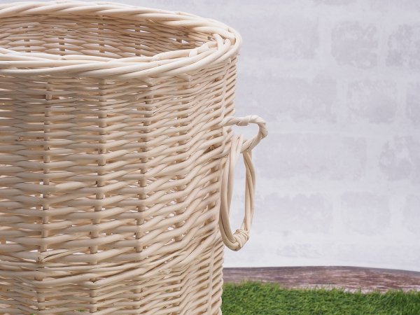 Kosz na parasole Pełnopleciony Biały - Sklep z wiklina - zdjęcie 2