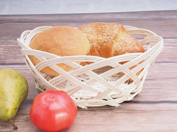 Tacka ażurowa owalna biała 30cm - sklep z wiklina - zdjęcie