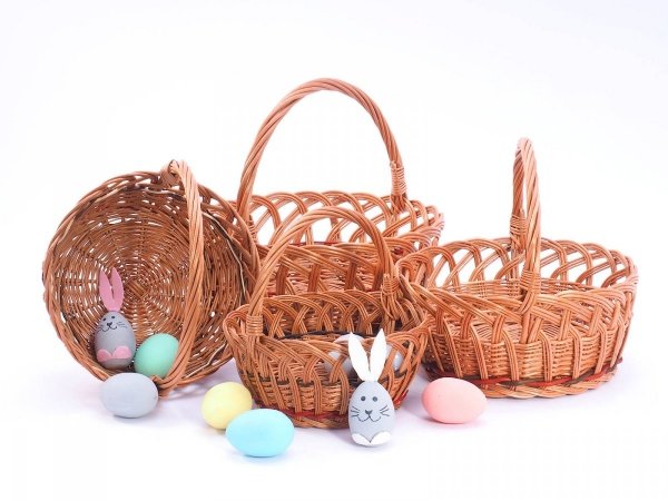 Koszyczek Wielkanocny Okrągły (Ażur/26cm) - Sklep z wiklina - zdjęcie 2