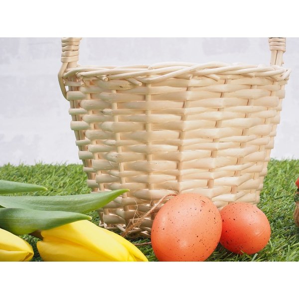 Koszyczek Wielkanocny Taśma Biały 14cm - Sklep z wiklina - zdjęcie 2