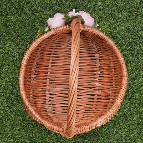 Koszyczek Wielkanocny Baniaczek 20 cm Kwiaty - Sklep z wiklina - zdjęcie 2