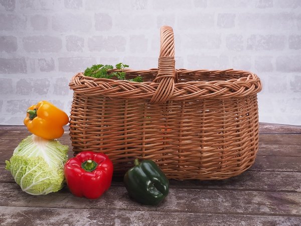 Kosz na zakupy koszyk grzybowy Samochodowy Duży - sklep z wiklina - zdjęcie 4