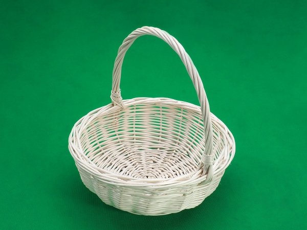  Koszyczek Wielkanocny Owocowy Biały 30cm - Sklep z wiklina - zdjęcie 3