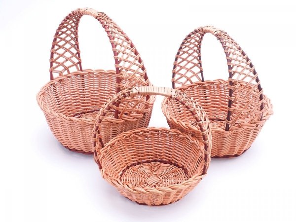 Koszyczek Wielkanocny Kratka Okrągły 23cm - Sklep z wiklina - zdjęcie 1