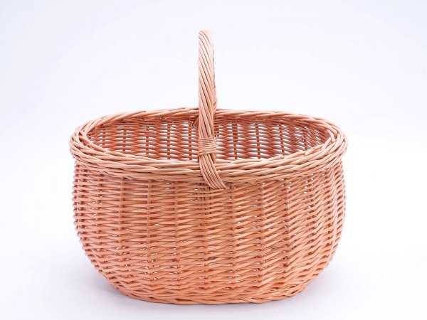  Kosz na zakupy Koszyk na grzybowy Wałkowy 45cm - sklep z wiklina - zdjęcie 1