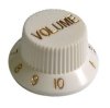 Knob guitar Strat style, white 'VOLUME'