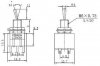 Switch toggle DPDT M212 mini ON-(ON) momentary