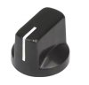 Knob Fulltone style, black push-on