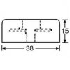 Rubber foot 38x15mm
