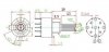 Switch rotary 4 x 2 poles 16mm