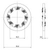 Serrated tooth washer M10, zinc plated