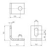Angled Bracket 19x19 aluminum