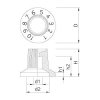 Knob skirted FTM black