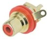 Gniazdo RCA czerwone izolowane NYS367