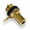 Gniazdo RCA czarne izolowane CMC Gold