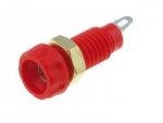 Gniazdo bananowe 4mm Cliff czerwone