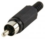 Wtyk RCA czarny XSTO Lumberg