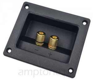 Speaker plate, 2xbanana, plastic