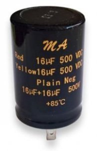 Capacitor 16uF+16uF 500V