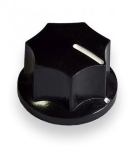 Knob fluted bkack B28