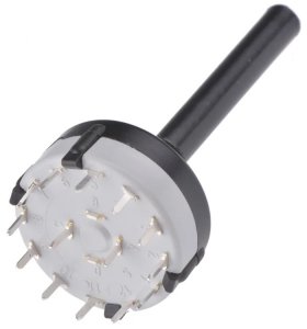Switch rotary 12 pos 1 pole 24mm Lorlin
