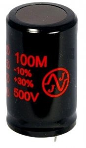 Capacitor 100uF 500V Snap-in JJ