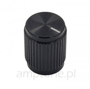 Knob knurled aluminium 13x16mm, black