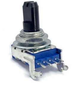 Potencjometr 11mm 5k/A logarytmiczny 4pin