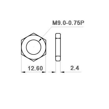 Hex Nut M9 nickel