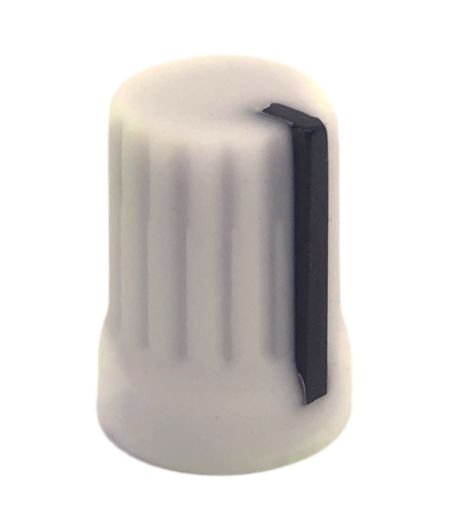 Knob rubber white 15x20mm