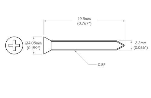 Screw 2,2x19mm nickel