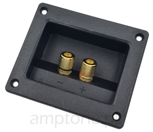 Speaker plate, 2xbanana, plastic