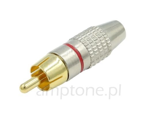 Plug RCA red metal Gold