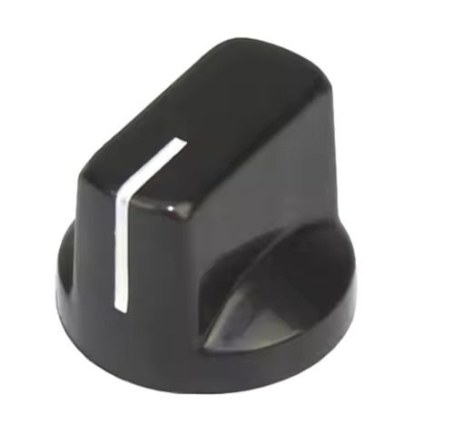 Knob Fulltone style, black push-on