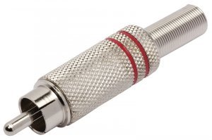 Plug RCA metal red