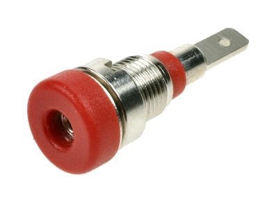Banana jack 2mm red chrom