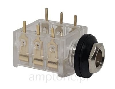 Jack 6,3mm stereo, ST Professional PCB, clear