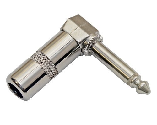 Plug Jack angled 6,3mm Mono