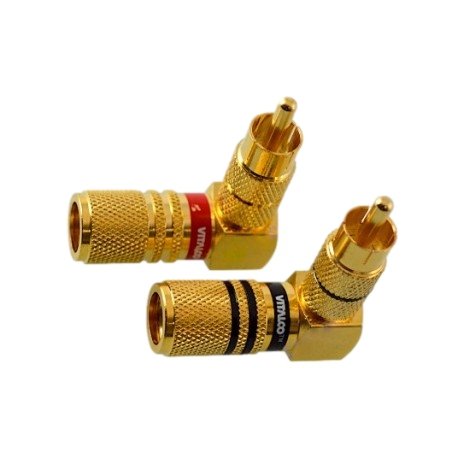 Plug RCA red metal Gold axial (2pcs)