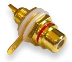 RCA socket red isolated Vitalco