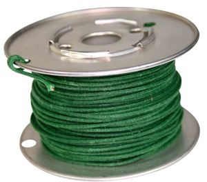 Kabel vintage zielony solid 0,8mm2