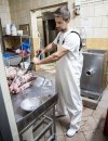 Spodnie ogrodniczki z dopuszczeniem do spozywki ( dla przem. spożywczego) 