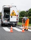 Spodnie ogrodniczki wodoochronne ostrzegawcze